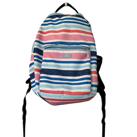 Scout Bag Multi-Pocket Colorful Striped Backpack GUC - Picture 1 of 11